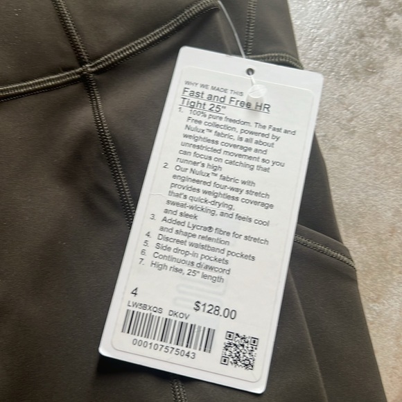 🆕❤️NWT LULULEMON Fast & Free 25” Tight - Picture 2 of 9